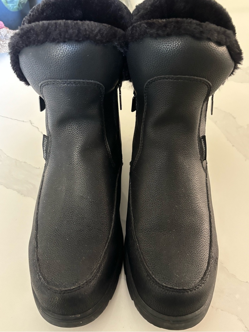 Blondo Black Fleece-Trim Waterproof Winter Boots
